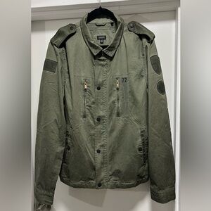Green Military Field Jacket XL *on trend - Buffalo David Bitton Olive